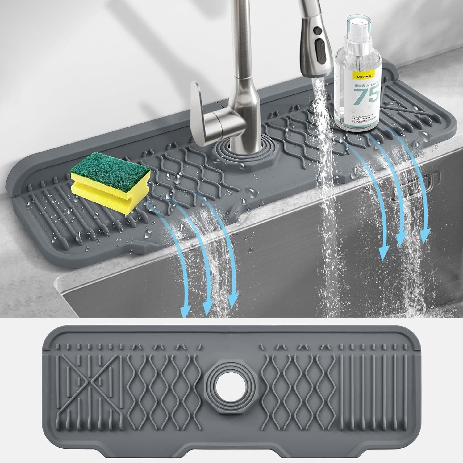 Silicone Tap Washer - Leicht zu reinigende Spritzschutzmatte aus Silikon