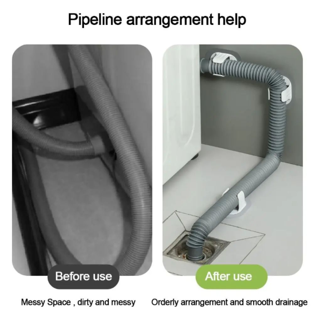 Plastic Pipe Clip - Selbstklebende Rohrschellen-Haken, 5 Stück, Kunststoff-Rohrhalter, Befestigungsschnallen,