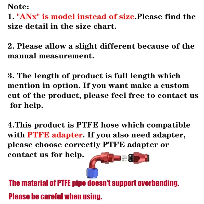 1M/2M/3M/4M 3AN 4AN 6AN 8AN 10 – Ptfe Tape Thread Bewertung und Preis
