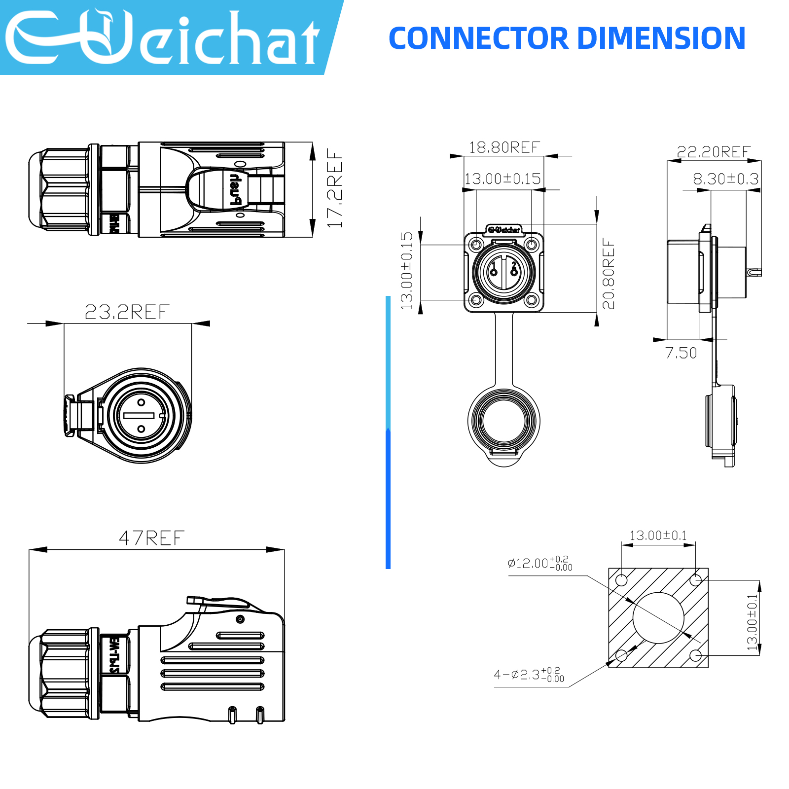 LP12 M12 IP68 Wasserdichter Ou – Push Fit Connector Bewertung und Preis
